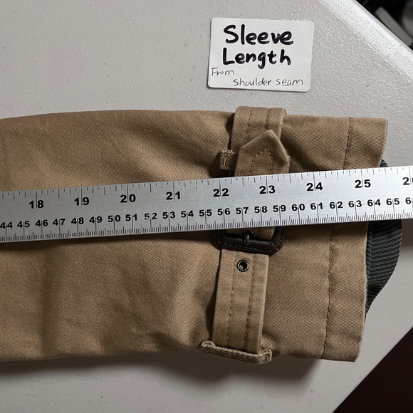 Banana Republic Double Breasted Lined Trench Coat - Men's Size L - Tan - Picture 10 of 11